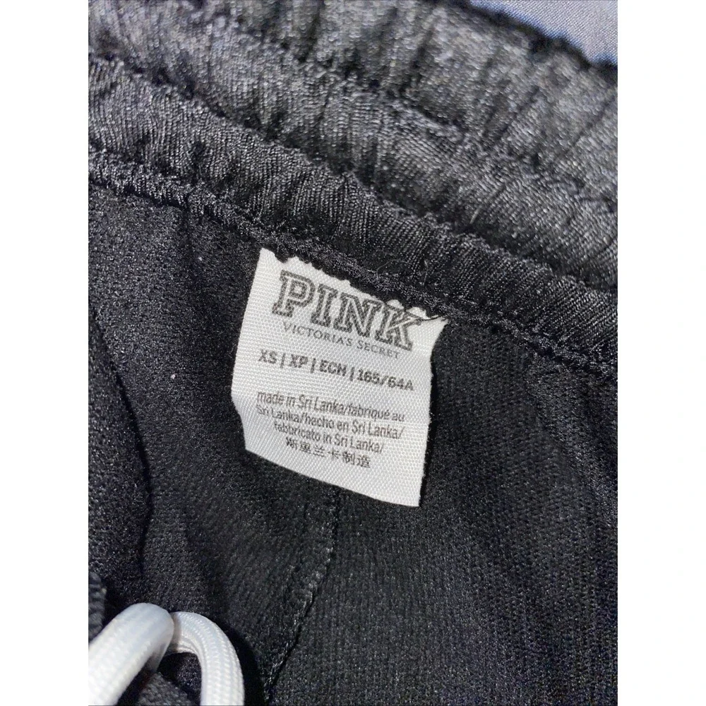 Victoria Secret PINK Black And White Snap‎ Bottom Track Pants XS Sport Y2K